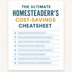 Homesteaders Cost-Saving Cheatsheet